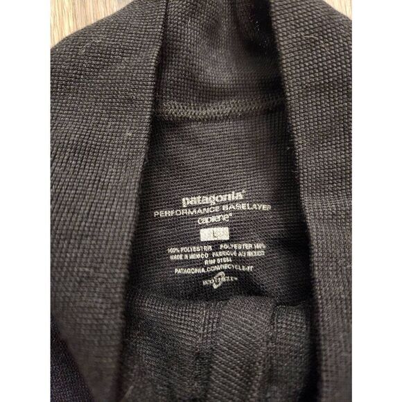 Patagonia Capilene Base Layer 1/4 Zip polyester men's Large Black Longsleeve - Picture 4 of 7